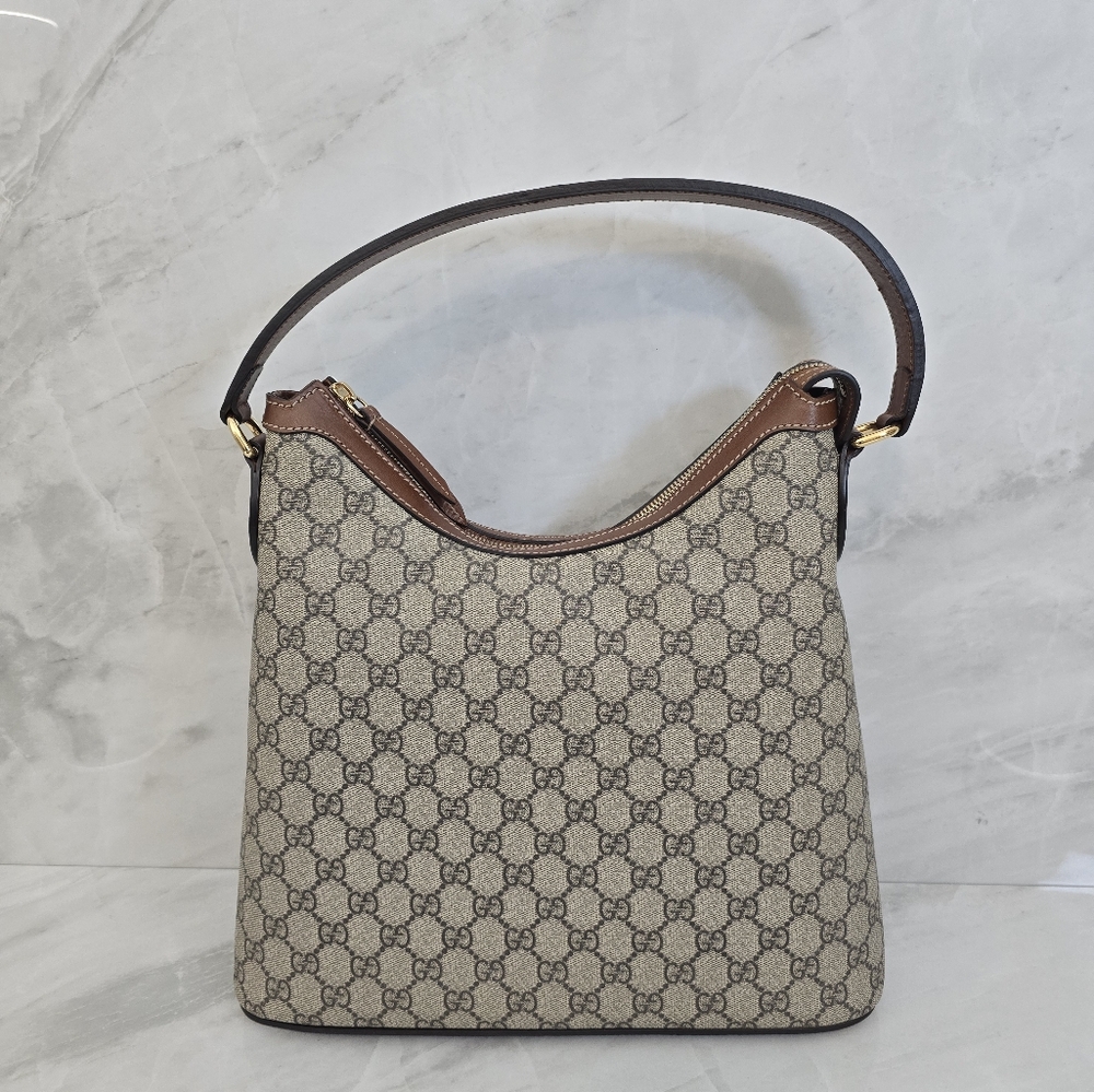 Gucci GG Supreme Beige and Brown Shoulder Bag - Picture 4 of 15